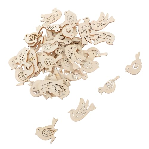 LIFKOME 50 Stück Teiliges Holzscheiben in Vogelform Unbemalt Leichte Holzanhänger für DIY Bastelprojekte Langlebige Holzfiguren zum Bemalen und Dekorieren für Kreative Handarbeiten und LIFKOME 50 Stück Teiliges Holzscheiben in Vogelform Unbemalt Leichte Holzanhänger für DIY Bastelprojekte Langlebige Holzfiguren zum Bemalen und Dekorieren für Kreative Handarbeiten und von LIFKOME
