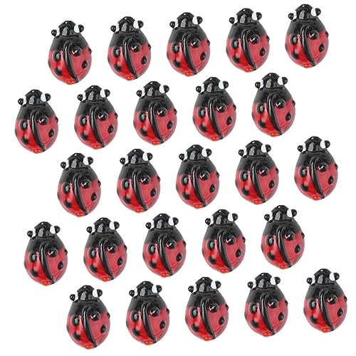 LIFKOME 50 Stück Teiliges Rotes Lampwork Glasperlen Stabile DIY Schmuckperlen mit Langlebige Verschleißfeste Bastelperlen für Armbänder und Dekorative Handarbeiten von LIFKOME
