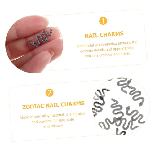 LIFKOME 50 Stück Teiliges Snake Nail Charms aus Hochwertiger Legierung Retro schwarze Schlangen nageldekoration Feine Verarbeitung für DIY Nail Art für Kreative Maniküre und Art Basteln LIFKOME 50 Stück Teiliges Snake Nail Charms aus Hochwertiger Legierung Retro schwarze Schlangen nageldekoration Feine Verarbeitung für DIY Nail Art für Kreative Maniküre und Art Basteln von LIFKOME