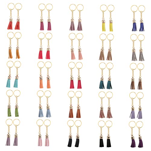 LIFKOME 50 Stück Teiliges Tassel Schlüsselanhänger Set Bunte Quasten Anhänger Weichem Veloursleder Kreative DIY Dekoration für Schlüsselbund Taschen Rucksack Vielseitige Schmuckanhänger LIFKOME 50 Stück Teiliges Tassel Schlüsselanhänger Set Bunte Quasten Anhänger Weichem Veloursleder Kreative DIY Dekoration für Schlüsselbund Taschen Rucksack Vielseitige Schmuckanhänger von LIFKOME