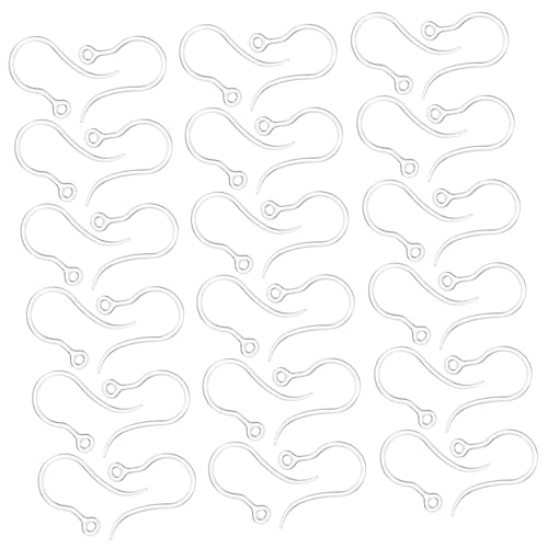 LIFKOME 50 Stück Transparente Ohrhaken Resin DIY Ohrschmuck Zubehör Handgemacht für Ohrringe und Ohrstecker für Bastelprojekte von LIFKOME