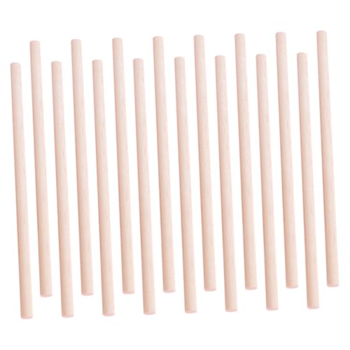 LIFKOME 50 Stück Unbehandelte Zylindrische Holzstäbe für DIY Bastelprojekte Natürliche Holzfarbe für Modellbau Dekoration und Kreative Arbeiten von LIFKOME