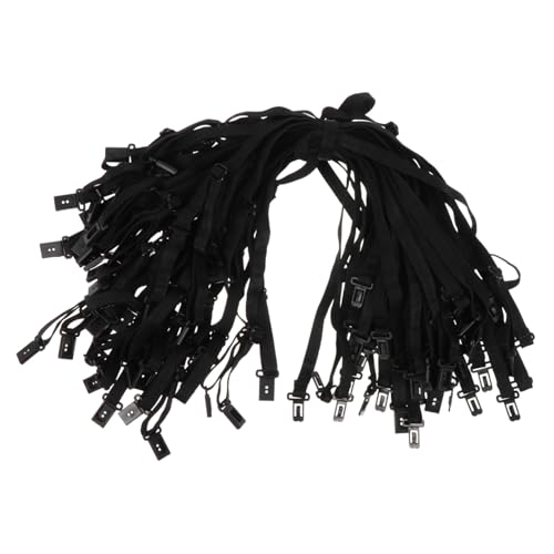 LIFKOME 50 Stück Verstellbares Elastisches Fliegenverlängerungsband Langlebiger und Robuster Bow Tie Strap für Herren Praktische DIY Krawattenverlängerung Einfache Anwendung Schwarz von LIFKOME