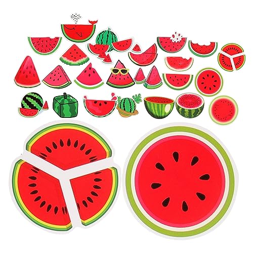 LIFKOME 50 Stück Wassermelonen Aufkleber Niedliche Sommerdekoration für Partys Selbstklebende Wetterfeste Aufkleber für Geburtstagsfeiern Scrapbooking und Mehr von LIFKOME