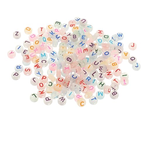 LIFKOME 500 Stück Leuchtperlen für Armbänder Bunte Acryl Spacer Perlen DIY Schmuckherstellung Kleine Dekorative Perlen für Handwerk und Basteln von LIFKOME