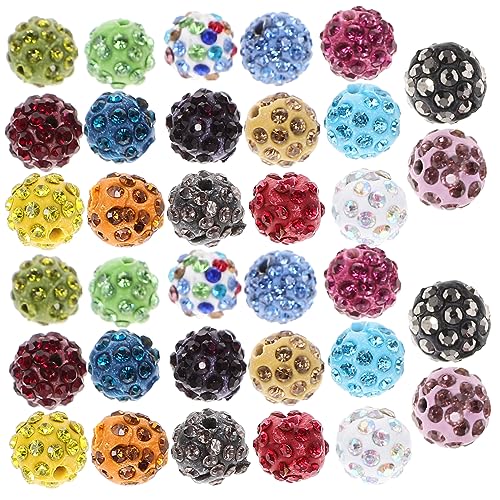 LIFKOME 50Stücke DIY Armbandperlen Runde Strass Abstandsperlen Vielseitige Schmuckperlen Für Armbänder Und Halsketten Für Bastelprojekte von LIFKOME