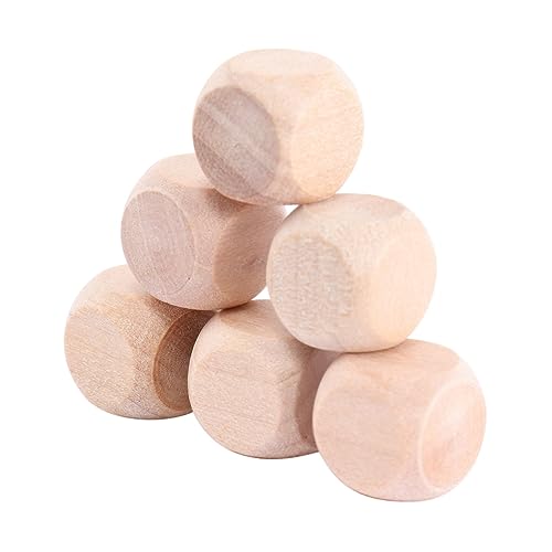 LIFKOME 50Stücke Holzwürfel Set Leere Hochwertigem Holz Für DIY Bastelprojekte Spielwürfel Für Aktivitäten Und Bildungsspielzeug Unbemalt Und Vielseitig von LIFKOME