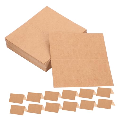 LIFKOME 50Stücke Tischkarten Aus Kraftpapier Gefaltete Zeltkarten Für Hochzeiten Und Partys Zum Beschriften Und Platzieren Von Gästen von LIFKOME