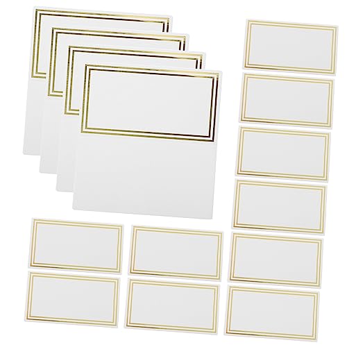 LIFKOME 50Stücke Zeltkarten Für Tischdekoration Place Cards Mit Goldenen Kanten Für Hochzeiten Partys Und Stabile Namenskarten Zur Unterscheidung Von Gästen von LIFKOME