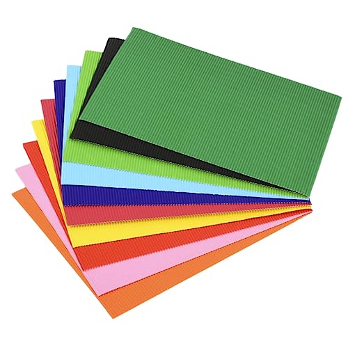 LIFKOME 56 Stück Bastelpapier Teilig Buntes Wellpappe und Karton für DIY Projekte Faltpapier für Kreative Bastelarbeiten Kunst und Schulprojekte von LIFKOME