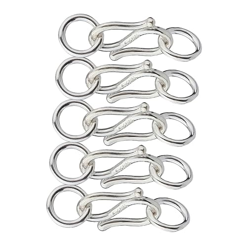 LIFKOME 5Stücke S Förmiger Halskettenverschluss Silberner Armbandverschluss Schmuckverbinder Für DIY Projekte Vielseitige Metallverschlüsse von LIFKOME