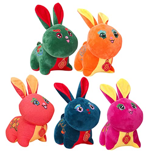 LIFKOME 5Stücke Teiliges Kaninchen Maskottchen Puppen Hasen Für Frühlingshafte Dekoration Große Weiche Stofftiere von LIFKOME
