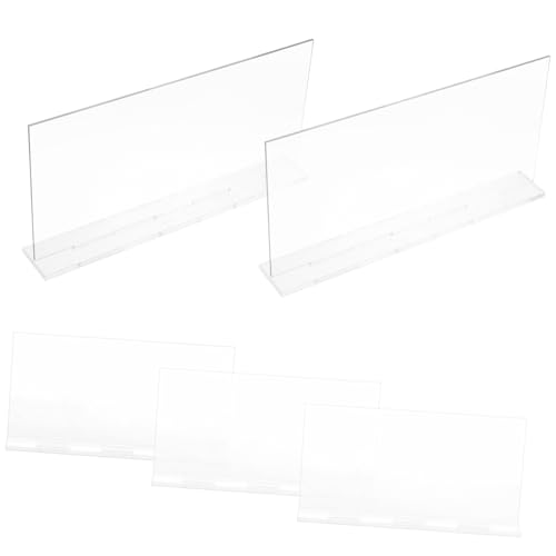 LIFKOME 5Stücke Transparente Tischkarten Leere Hochzeitstischschilder für Namens und Tischnummernkarten Wiederverwendbar für Partys und Feiern von LIFKOME