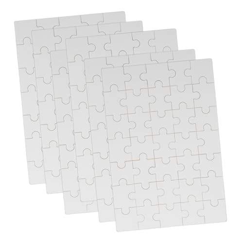 LIFKOME 6 Blätter Teiliges Sublimations blanko Puzzle Rechteckige Holz puzzleteile Glänzend DIY Heat Transfer Blank für Individuelle Fotodrucke Kreative Puzzle Bastelidee von LIFKOME