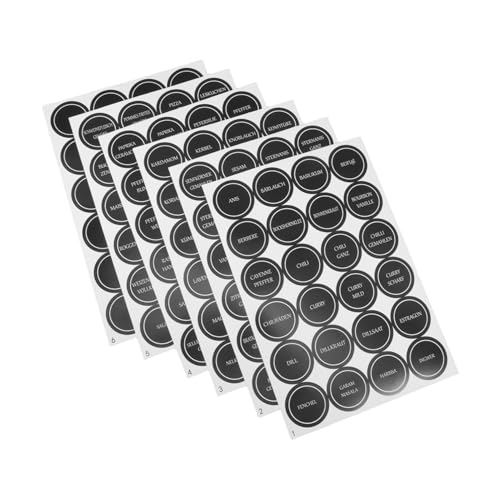 LIFKOME 6 Bögen Geschmacksaufkleber Etiketten Für Einmachgläser Minimalistische Etiketten Für Gewürzgläser Gewürzetiketten Runde Gewürzetiketten Etiketten Für Einmachgläser von LIFKOME