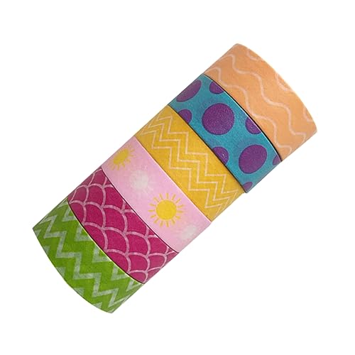 LIFKOME 6 Rollen Diy Washi Tape Bunte Dekorative Klebebänder für Scrapbooking Verpackung und Kreative Projekte für Persönliche Gestaltungen und von LIFKOME