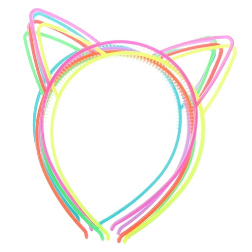 LIFKOME 6 Stück Im Dunkeln Leuchtendes Katzenohr Stirnband Stirnbänder Im Dunkeln Leuchtendes Zubehör Partygeschenke Mit Katzenthema LED Katzenohren Katzenohren Für Leuchtende von LIFKOME