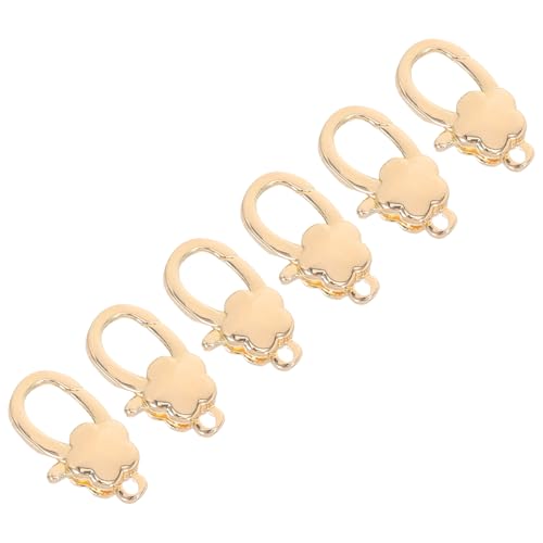 LIFKOME 6 Stück Karabinerverschlüsse Karabinerverschluss Clips In Blumenform Kleiner Verschlusshaken Verbundene Schnalle Reparaturzubehör Für Schmuck Basteln DIY Armbänder Und von LIFKOME