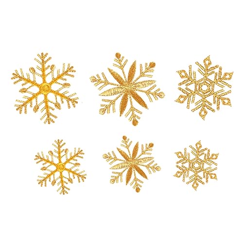 LIFKOME 6 Stück Schneeflocken Stoffapplikationen DIY Weihnachts Patches für Kleidung Langlebig und Farbenfroh zum Reparieren und Dekorieren von Kleidung Schuhen und Socken von LIFKOME