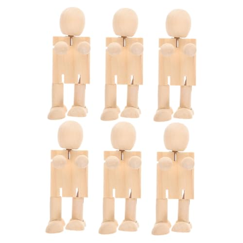 LIFKOME 6 Stück Teiliges DIY Holz Roboter Puppenset für Unvollendete Hölzerne Figuren zum Malen Basteln und Lernspielzeug Kreativität und Motorik LIFKOME 6 Stück Teiliges DIY Holz Roboter Puppenset für Unvollendete Hölzerne Figuren zum Malen Basteln und Lernspielzeug Kreativität und Motorik von LIFKOME