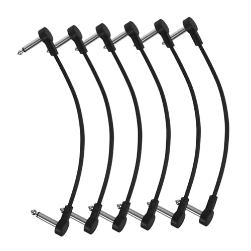LIFKOME 6 Stück Teiliges Gitarren Patchkabel Klinke Kurz Effektpedal Verbindungskabel Gitarre Rauscharm Langlebig Kompakt Klarer Klang Geeignet für Musiker und Instrumente von LIFKOME