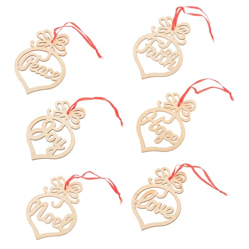 LIFKOME 6 Stück Teiliges Holzherzen zum Bemalen Weihnachtsanhänger DIY Holz Dekoration mit Band Beidseitig Gestaltbare Holzscheiben für Basteln Vielseitige Weihnachtsdeko und LIFKOME 6 Stück Teiliges Holzherzen zum Bemalen Weihnachtsanhänger DIY Holz Dekoration mit Band Beidseitig Gestaltbare Holzscheiben für Basteln Vielseitige Weihnachtsdeko und von LIFKOME