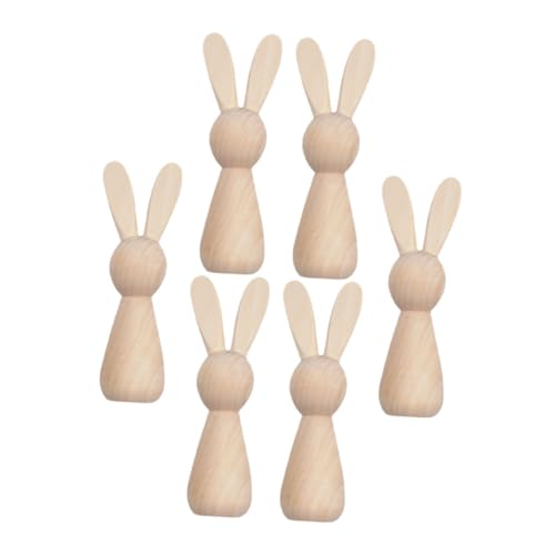 LIFKOME 6 Stück Teiliges Holzkaninchen Diy Unvollendete Holzfiguren zum Bemalen für Kreative Osterdekoration Vielseitige Tisch und Gartendekoration für Frühlingspartys LIFKOME 6 Stück Teiliges Holzkaninchen Diy Unvollendete Holzfiguren zum Bemalen für Kreative Osterdekoration Vielseitige Tisch und Gartendekoration für Frühlingspartys von LIFKOME