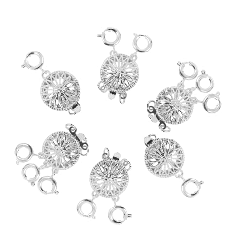LIFKOME 6 Stück Teiliges Metallverschlüsse für Mehrreihige Halsketten und Perlenarmbänder DIY Schmuckverschluss für Armbänder Einfache Montage Vielseitig Einsetzbar bei Schmuckherstellung von LIFKOME