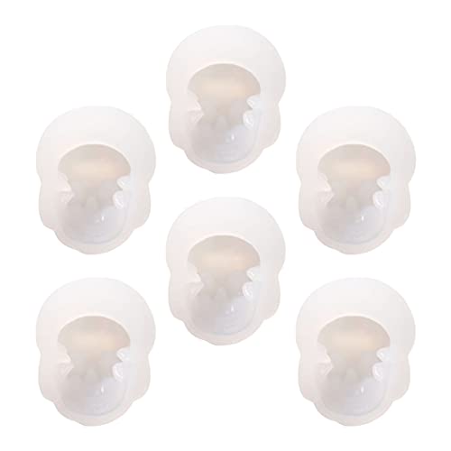 LIFKOME 6 Stück Teiliges Silikonmould für Diy Schmuckherstellung Skull Kopf Gießform für Resin Casting Kreative Silikonformen für Einzigartige Bastelprojekte von LIFKOME