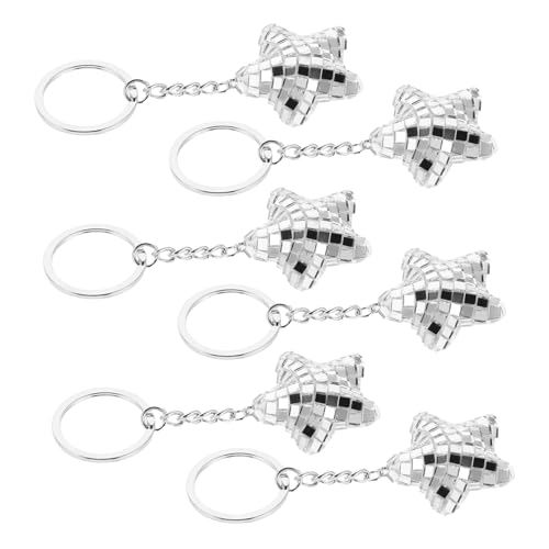 LIFKOME 6 Stück Teiliges Sternförmige Disco-spiegelanhänger Reflektierende Schlüsselanhänger Retro Partygeschenk Multifunktional Leicht Für Auto Taschen Zubehör LIFKOME 6 Stück Teiliges Sternförmige Disco-spiegelanhänger Reflektierende Schlüsselanhänger Retro Partygeschenk Multifunktional Leicht Für Auto Taschen Zubehör von LIFKOME