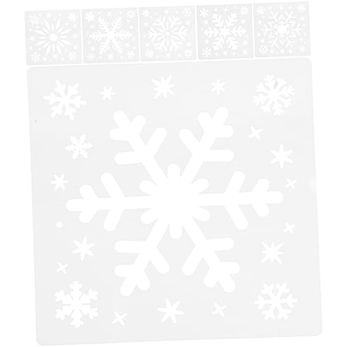 LIFKOME 6 Stück Teiliges Weihnachts Schablonen für Malerei Wiederverwendbare Vorlagen für Kreative Bastelprojekte Geeignet für Wandkunst von LIFKOME