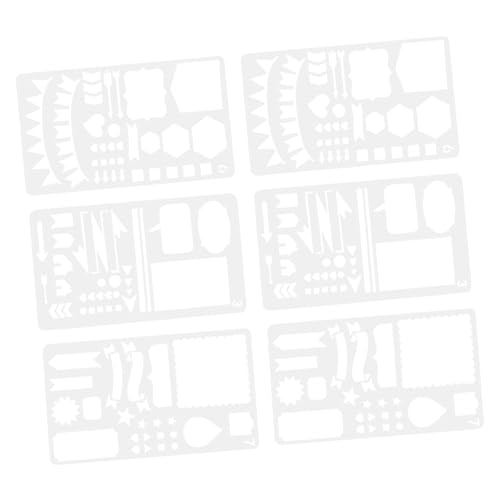 LIFKOME 6 Stück Teiliges Zeichenschablonen aus Pet Langlebig und Leicht zu Reinigen mit Hohlem Design für DIY Malerei Scrapbooking und Journaling für Kreative Bastelprojekte und LIFKOME 6 Stück Teiliges Zeichenschablonen aus Pet Langlebig und Leicht zu Reinigen mit Hohlem Design für DIY Malerei Scrapbooking und Journaling für Kreative Bastelprojekte und von LIFKOME