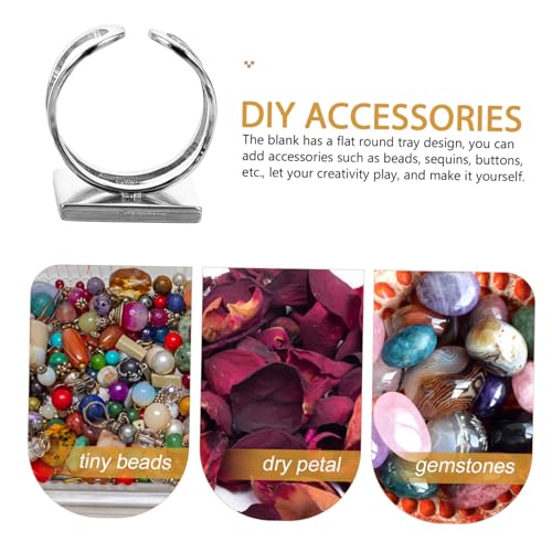 LIFKOME 6 Stück Verstellbare Edelstahl Ringrohlinge Eckige Ringbasen für Schmuckherstellung DIY Ringteile Zubehör für Individuelle Ringe LIFKOME 6 Stück Verstellbare Edelstahl Ringrohlinge Eckige Ringbasen für Schmuckherstellung DIY Ringteile Zubehör für Individuelle Ringe von LIFKOME