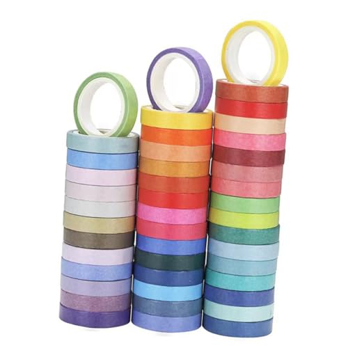 LIFKOME 60 Rollen Teiliges Washi Tape Dünnes Selbstklebendes Klebeband für Scrapbooking Notizbuch dekoration DIY Bastelbedarf Vielseitige Farbige Masking Tapes für Kreative Projekte LIFKOME 60 Rollen Teiliges Washi Tape Dünnes Selbstklebendes Klebeband für Scrapbooking Notizbuch dekoration DIY Bastelbedarf Vielseitige Farbige Masking Tapes für Kreative Projekte von LIFKOME