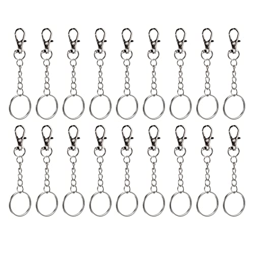 LIFKOME 60 Sätze Rotierende Karabiner Schlüsselanhänger Robuste und Langlebige Lobster Clasps für DIY Schlüsselketten Zubehör für Kreative Projekte und Alltagsnutzung von LIFKOME