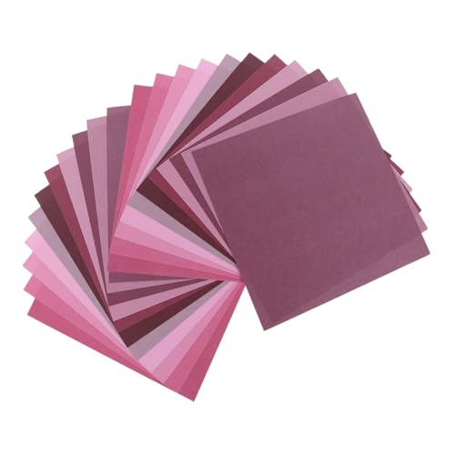 LIFKOME 60 Stück Farbiges Papier 15 X 15 Cm Rosa Doppelseitiges Origami Papier – Bastelbögen Zum Basteln Kartenbasteln Und Für Schulprojekte von LIFKOME
