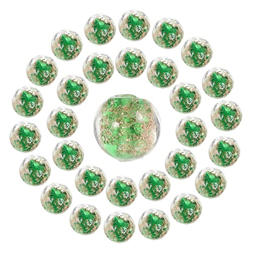 LIFKOME 60 Stück Leuchtende Glasperlen für DIY Schmuck Runde Perlen mit Großem für Armbänder und Ketten für Bastelprojekte und Dekoration von LIFKOME