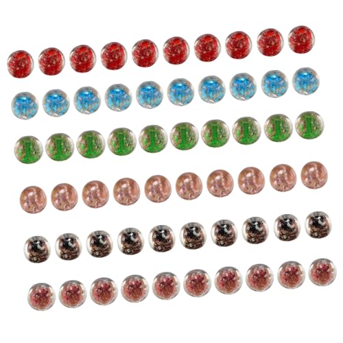 LIFKOME 60 Stück Teiliges Glasperlen Leuchtende Runde Bastelperlen in Farben für Armbänder Halsketten DIY Schmuckherstellung Handgefertigt Langlebig und Hautfreundlich von LIFKOME