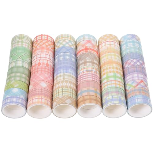 LIFKOME 60Rollen Washi Tape Set Dekoratives Klebeband für Scrapbooking und DIY Handwerk Dünnes Washi Tape Bunten Mustern für Kreative Projekte und von LIFKOME