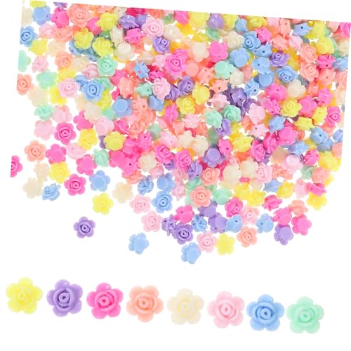LIFKOME 660 Stück Teiliges Acryl Rosenperlen für Schmuckherstellung Kleine Blüten Charms für DIY Armbänder Halsketten und Anhänger Bunte Perlen zum Basteln von Charms und Accessoires von LIFKOME