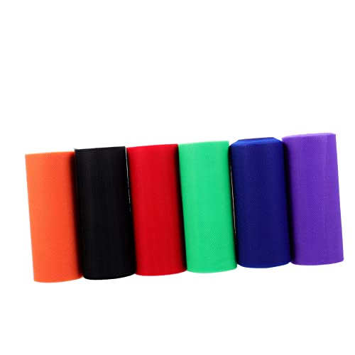 LIFKOME 6Rollen Tüllband Yards Dekoratives Tüllband für DIY Hochzeits und Partydekorationen Blumenschmuck von LIFKOME