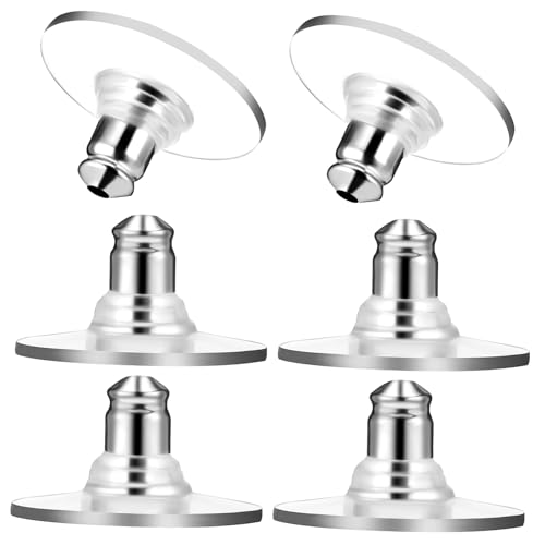 LIFKOME 6Stücke Durchsichtige Silikon Ohrring Verschlüsse Verriegelbare Stopper für Sicheren Halt Angenehm zu Vielseitig Einsetzbar für Verschiedene von LIFKOME
