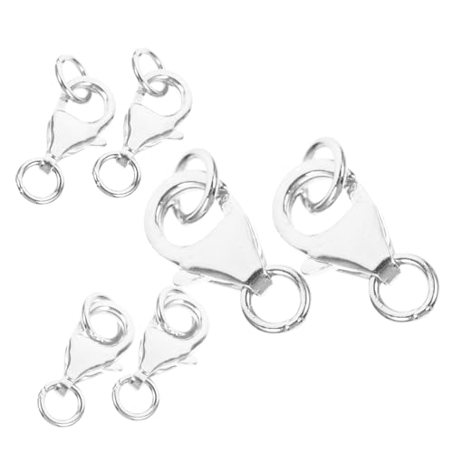 LIFKOME 6Stücke Hummerverschluss mit Offenen Sprüngen für Schmuckherstellung für Armbänder und Halsketten Langlebig und Einfach zu Bedienen von LIFKOME