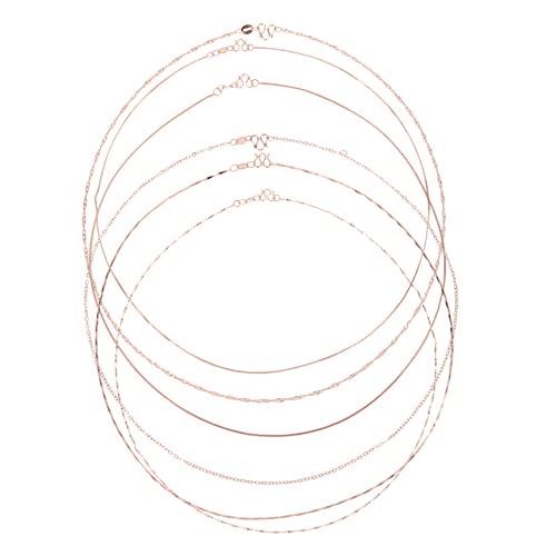 LIFKOME 6Stücke Teiliges Halsketten Roségold Für Frauen Und Dünne Ketten Für DIY Schmuck Vielseitig Einsetzbar Für Hochwertige Verarbeitung von LIFKOME
