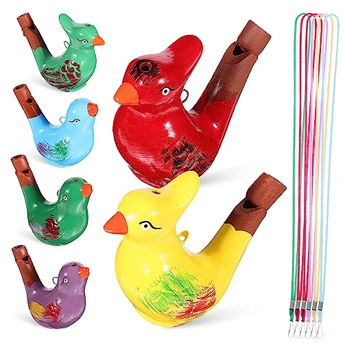 LIFKOME 6Stücke Teiliges Keramik Vogelpfeifen Wasserspielzeug Für Pädagogisches Musikspielzeug Mit Cartoon Tierdesign Für Geburtstagsfeiern Und Kreative Spiele von LIFKOME