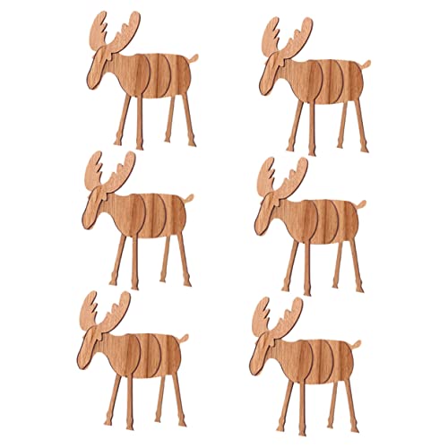 LIFKOME 6Stücke Weihnachtsdeko Teilig DIY Holz Rentier Dekoration Für Bastelidee Für Festliche Anlässe Einzigartiges Design Und Vielseitig Einsetzbar Ornament LIFKOME 6Stücke Weihnachtsdeko Teilig DIY Holz Rentier Dekoration Für Bastelidee Für Festliche Anlässe Einzigartiges Design Und Vielseitig Einsetzbar Ornament von LIFKOME