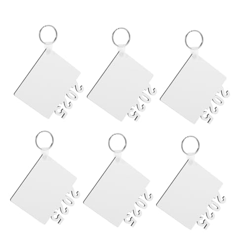 LIFKOME 6pcs Hölzerne Sublimation Blanks 2025 Abschlussfoto -rahmen Schlüsselbund Für DIY -fototookring -abschlussfeier Hält Den Leeren Schlüsselrahmen An von LIFKOME
