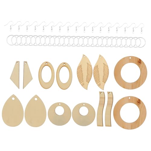 LIFKOME 70 Stück Teiliges Holz ohrring anhänger Haken und Binderingen Naturbelassene DIY Schmuckmaterialien Glatt Lackierbar zum Basteln von Ohrringen Halsketten Armbändern und LIFKOME 70 Stück Teiliges Holz ohrring anhänger Haken und Binderingen Naturbelassene DIY Schmuckmaterialien Glatt Lackierbar zum Basteln von Ohrringen Halsketten Armbändern und von LIFKOME