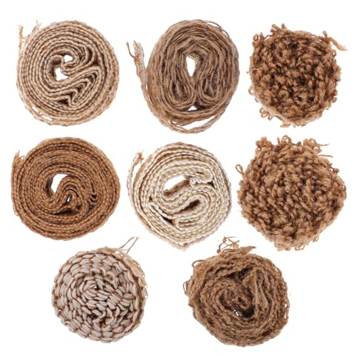 LIFKOME 8 Rollen Juteband Rolle Rustikales Bastelband für DIY Geschenkdekoration Vielseitiges Juteband zum Nähen Binden und Basteln Strapazierfähiges Naturmaterial für Herbst von LIFKOME