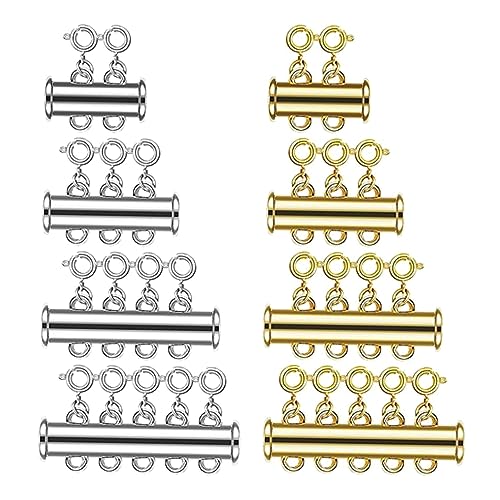 LIFKOME 8 Stück Magnetische Verschlüsse für DIY Schmuck Multifunktionale Schnapphaken Silber und Gold für und Armbänder Einfache Handhabung und Hohe Haltekraft von LIFKOME